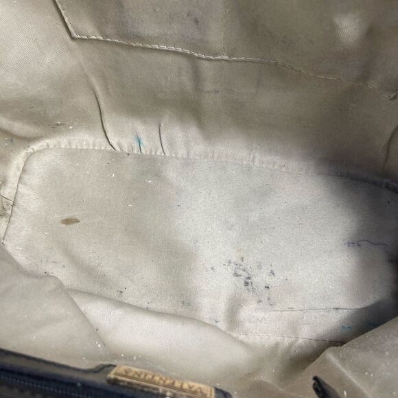 Valentina Italia soft  sheen patent leather bowler bag ,gold tone accent… - Picture 10 of 15